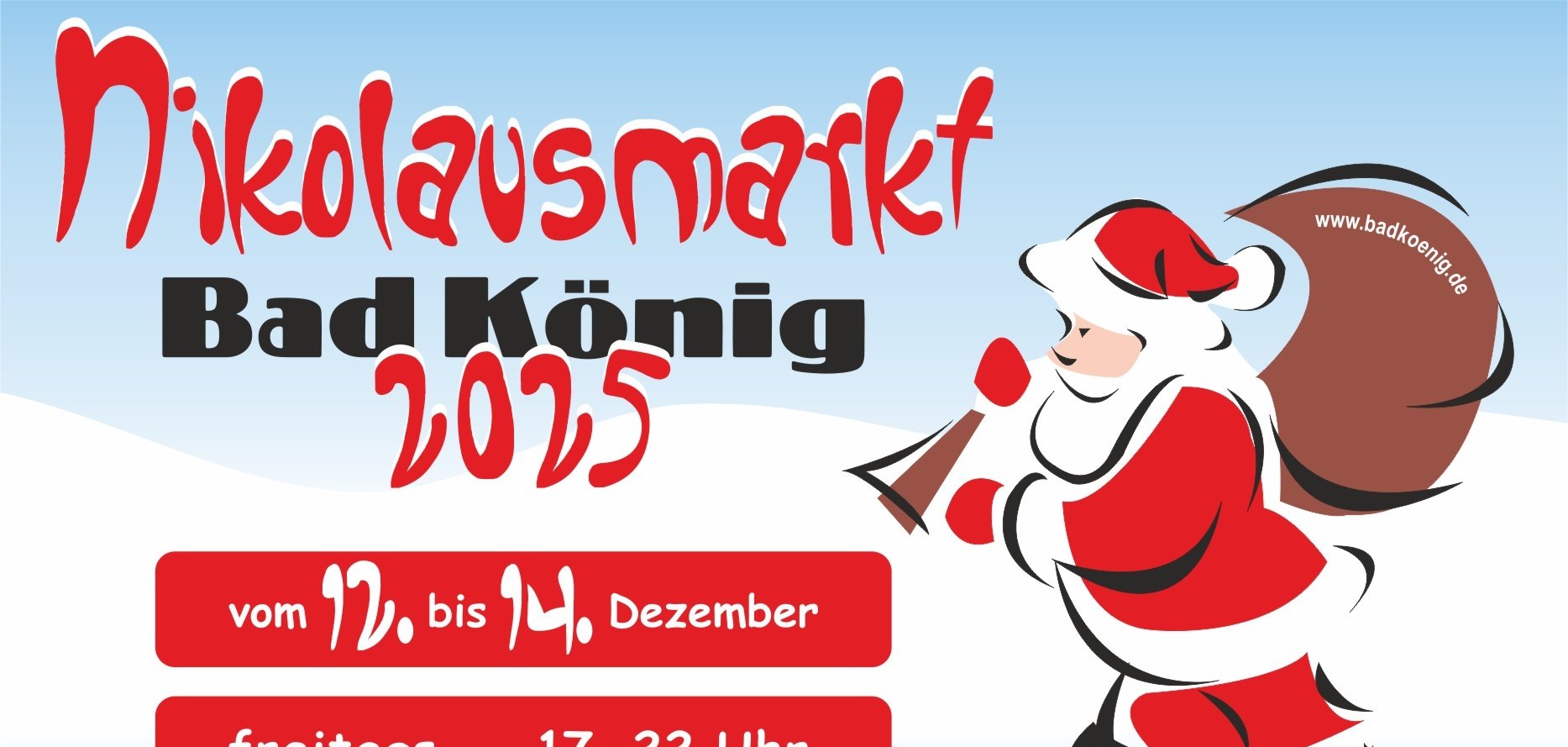 Plakat zum Bad Königer Nikolausmarkt 2025