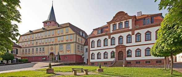 Ansicht auf das Alte und Neue Schloss in Bad König