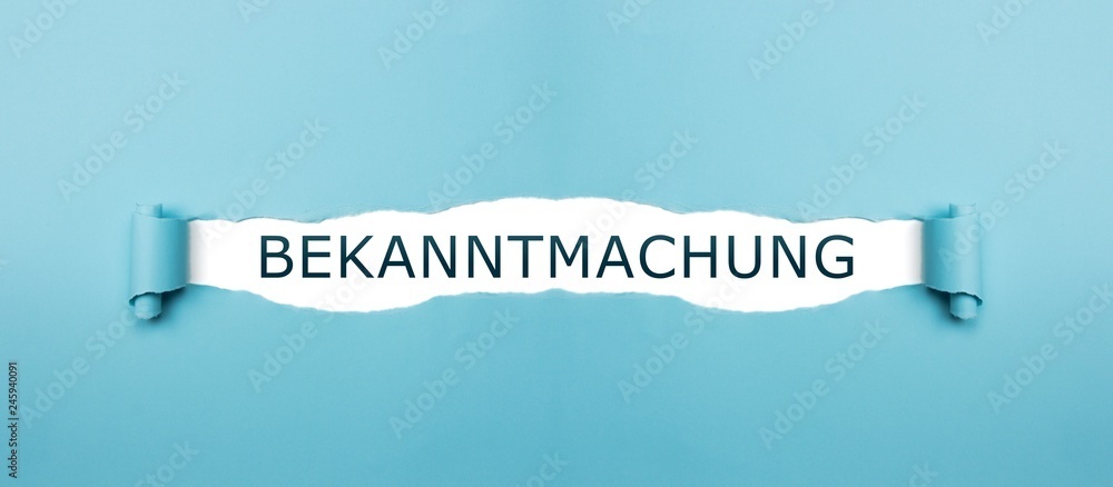 Bekanntmachungen