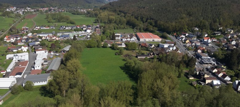 Der Stadtteil Etzen-Gesäß aus der Vogelperspektive