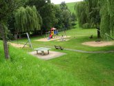 Blick auf den Kinderspielplatz in Kimbach