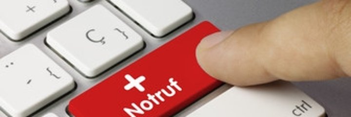 Symbolbild Notruf; Tastatur mit Notruf-Button