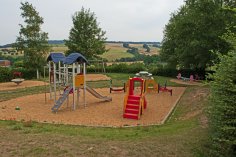 Blick auf den Spielplatz in der Magdeburger Straße Bad König