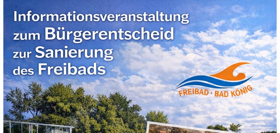 Flyer zur Infoveranstaltung zum Bürgerentscheid zur Sanierung des Freibads in Fürstengrund. Alle Infos im Artikel